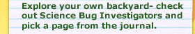 Explore your own backyard- check out Science Bug Investigators and pick a page from the journal.
